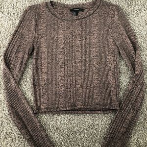 Forever 21 long sleeve crop top